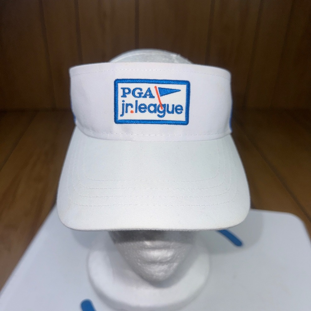 Garb‎ PGA Jr League Kids Golf Visor White Blue Snapback Hat Ages 5-12